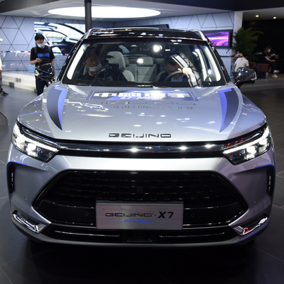 124 кВт Общая мощность двигателя Baic Пекин X7 PHEV Вставка в гибридный внедорожник Автомобиль с левым приводом